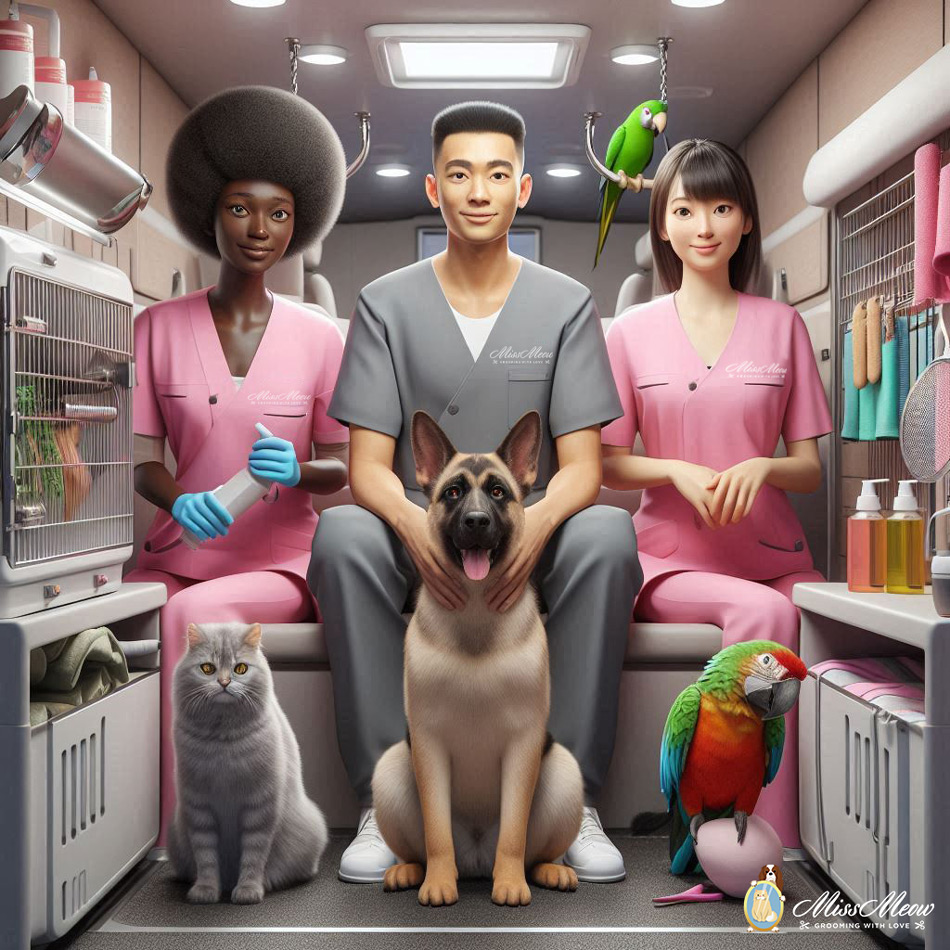 Mobile pet grooming Dubai