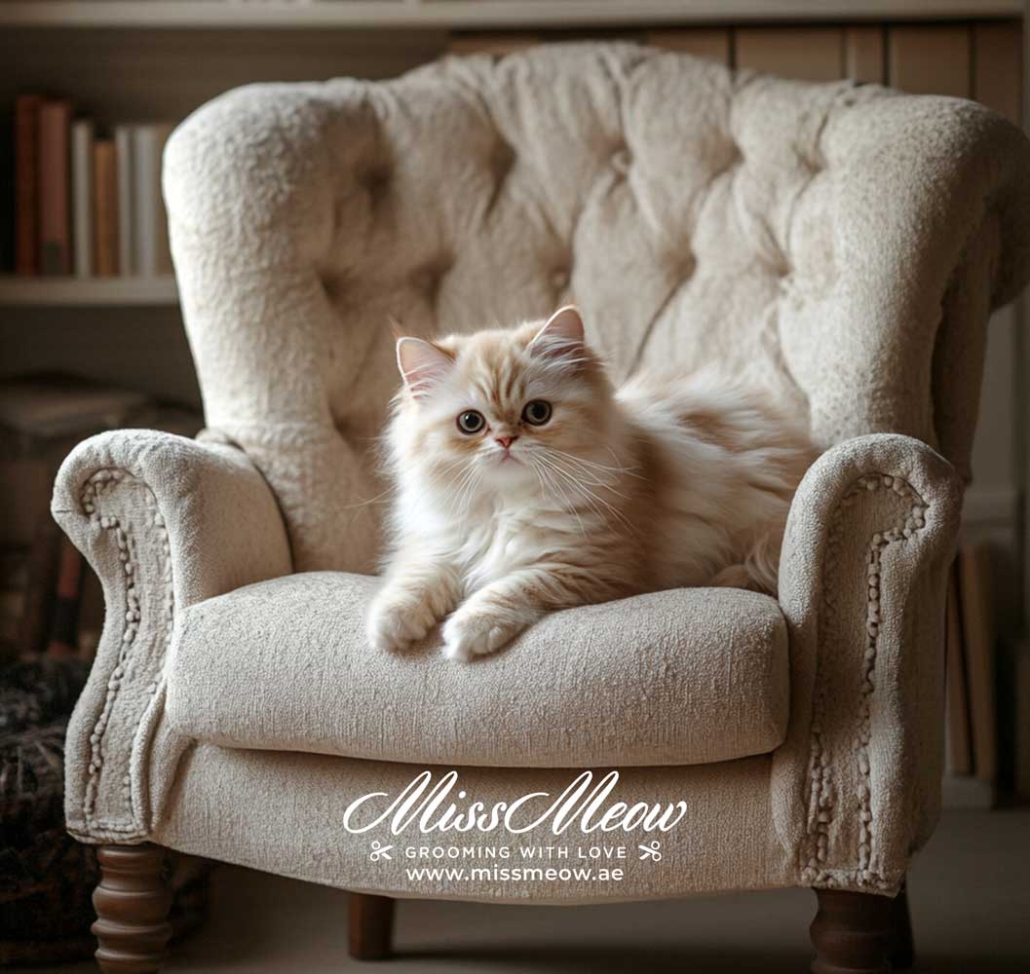 View adorable Persian domestic cat