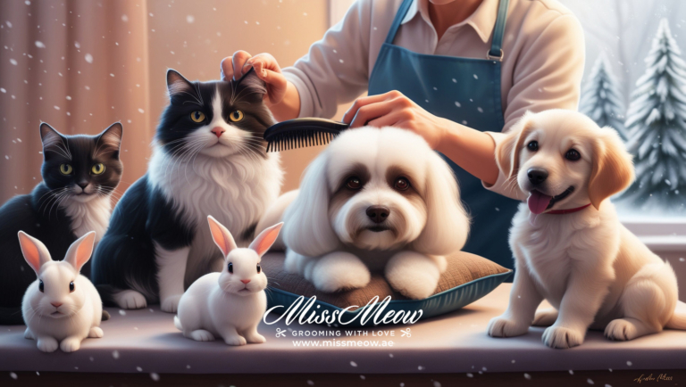 Heartwarming winter scene featuring varie