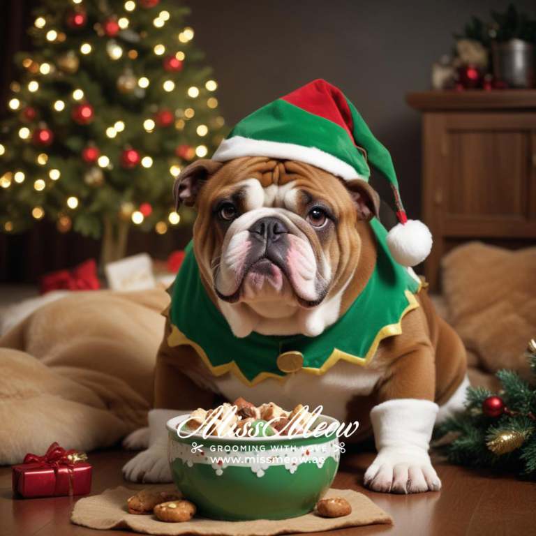 Film photography chubby brown bulldog weari