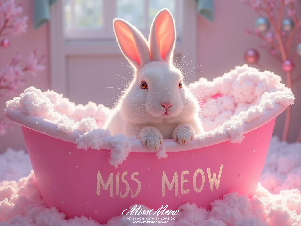 grooming Wooly Rabbits